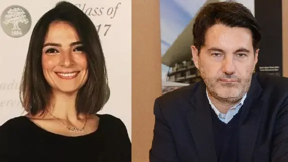 La professoressa Hanane Hammoud e il fondatore di H Farm, Riccardo Donadon