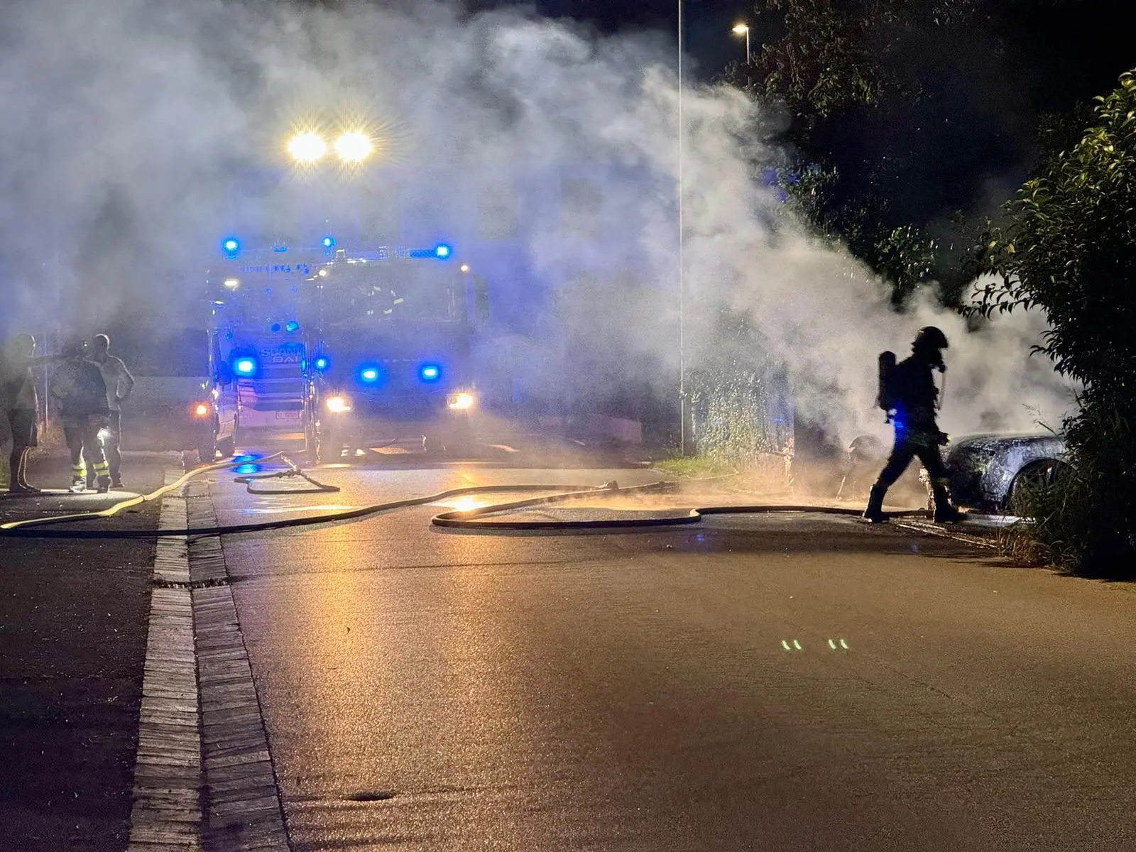 L'incendio a Vedelago