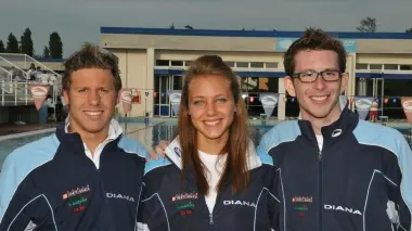 TERZETTO MONDIALE. Nicola Bolzonello (fondo) Beatrice Callegari (sincro) e Federico Colbertaldo