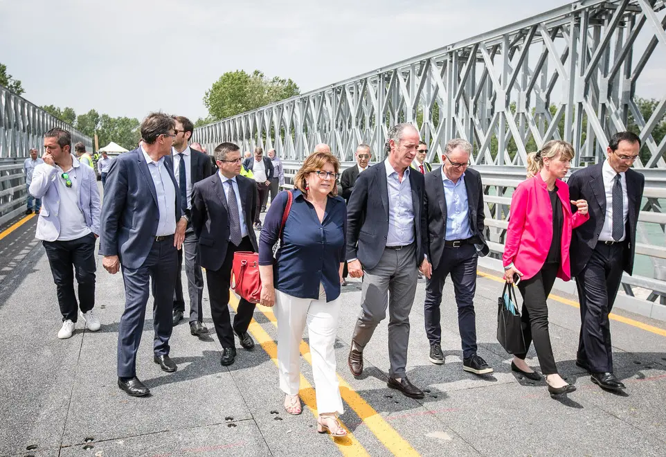 allegranzi Ponte della priula Zaia Sul nuovo ponte provvisorio