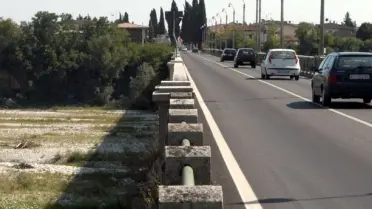 Un’immagine del vecchio ponte di Vidor