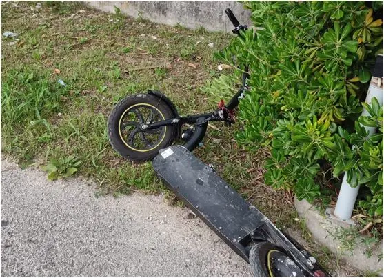 Il monopattino coinvolto nell'incidente