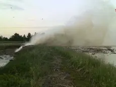 La fuga di gas a Roncade nella foto dei vigili del fuoco