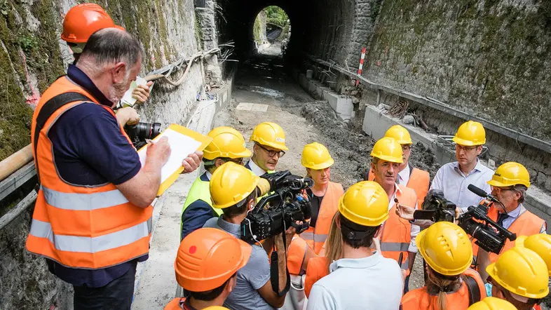 Ferrazza Vittorio Veneto Zaia al Cantiere ferroviale