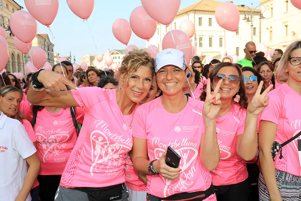 Ferrazza Montebelluna Corsa Rosa partenza e discorsi autorità