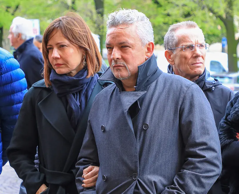 Agostini Montebelluna funerale di Marzio Brombal presente Roberto Baggio