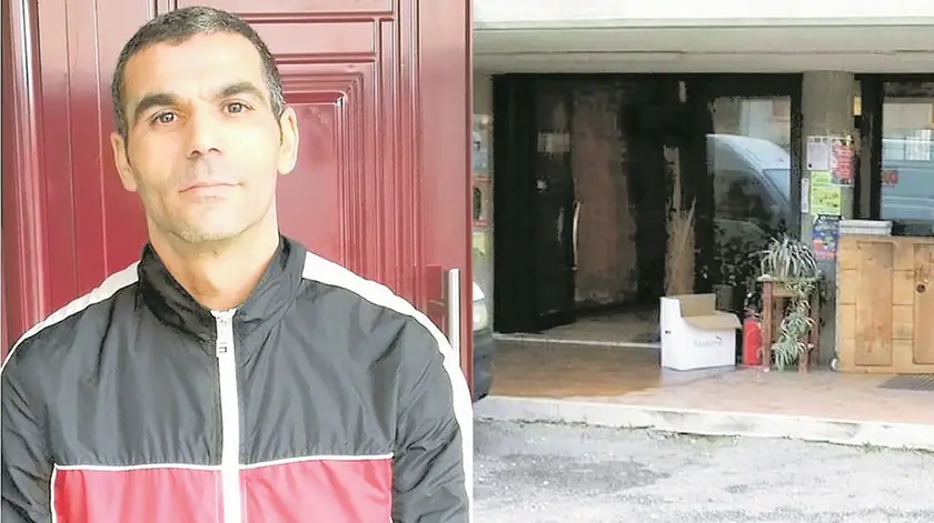 Hafid Benmbarak e la pizzeria “Leo Pizza” colpita da un incendio