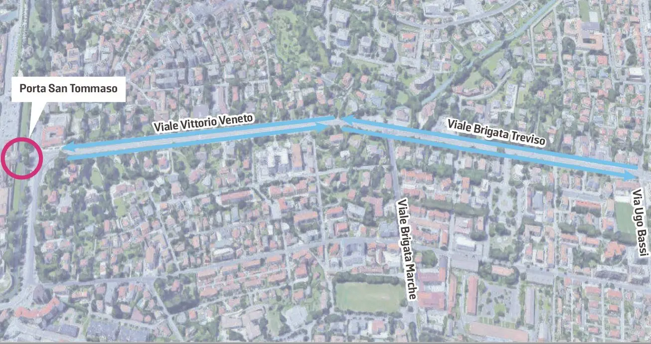 Il percorso della ciclopista