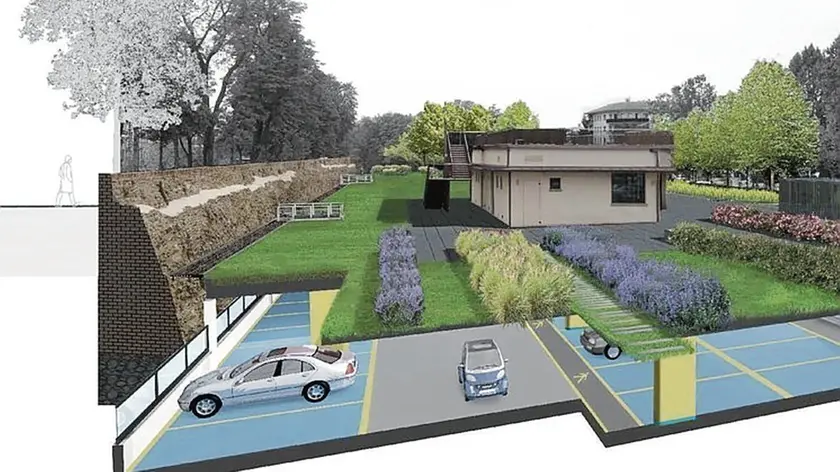 Il rendering del parcheggio interrato