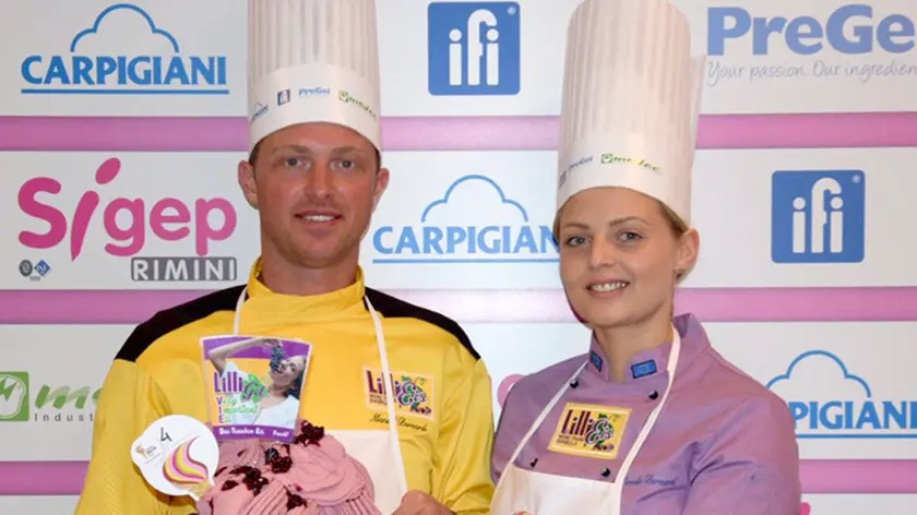 DeMarchi Castelfranco Rino Bernardi campione del gelato i figli Manuer e sorella