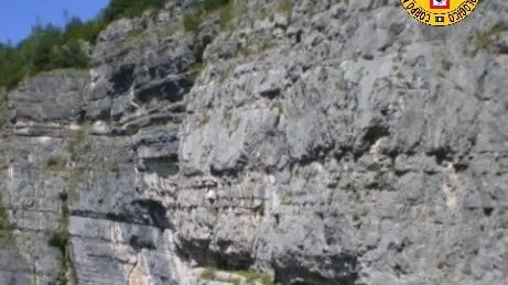 La falesia di Erto su cui il trentenne della provincia di Treviso stava arrampicando
