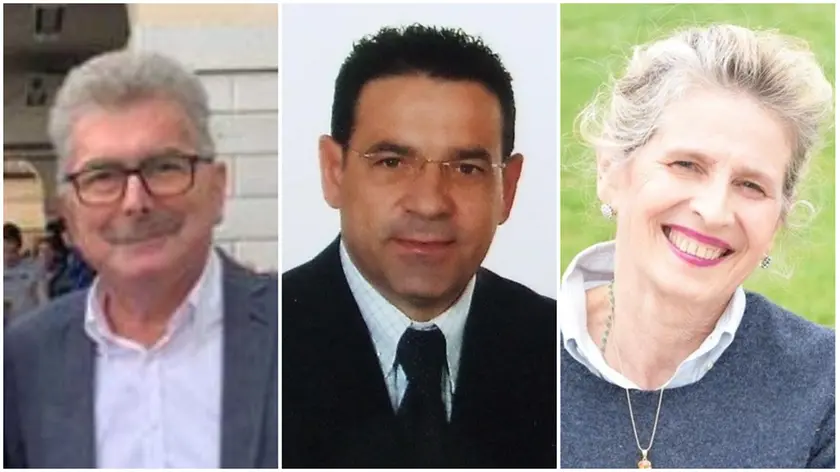 I candidati Fabio Collot, Giancarlo Mion e Alida Massarotto