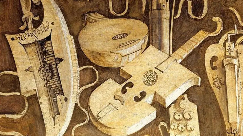 castelfranco, fregio casa di giorgione - Particolare del fregio di Casa Giorgione attribuito al pittore