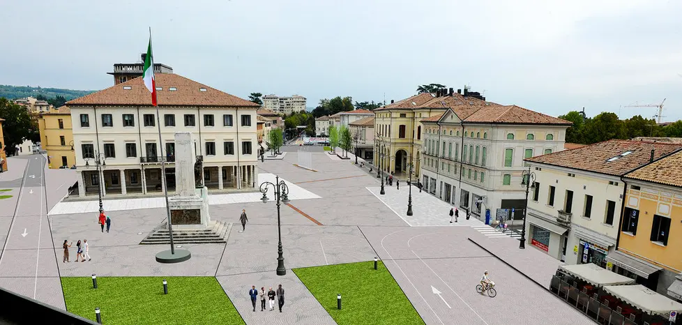 Borghesi Montebelluna presentazione progetto arredo urbano, vista ovest