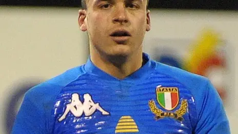 Ruggero Trevisan con la maglia della nazionale