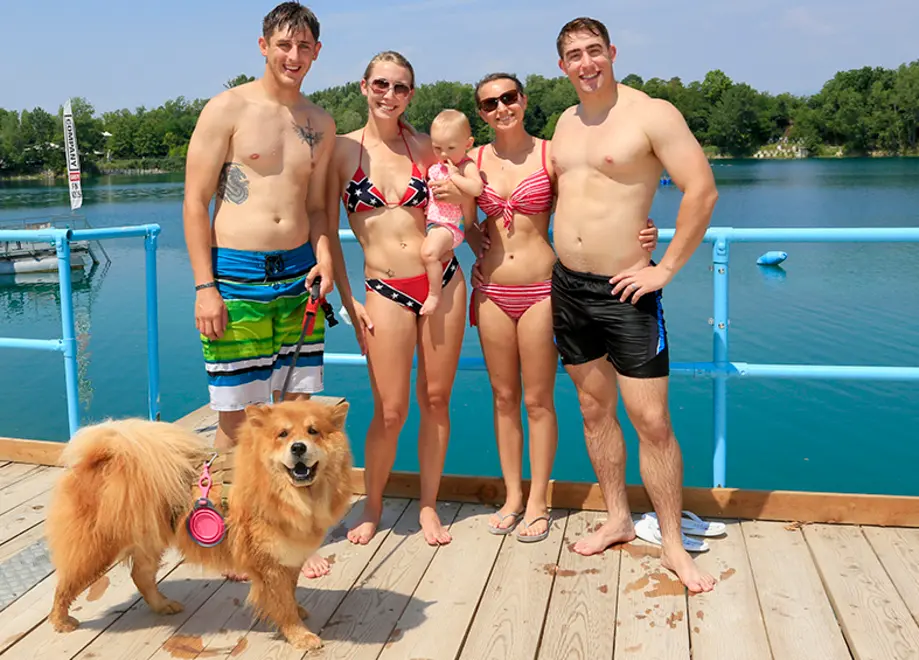 Zago Castelfranco l'estate in città Baita Al Lago americani David, Swain, Diana, Sara e Harper