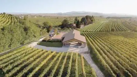 La cantina Fasol-Menin, a Valdobbiadene, una delle proprietàdella famiglia Tramet