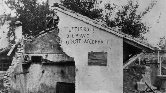 03-00010498 - 1918 - (1915 - 1918), WWI, PRIMA GUERRA MONDIALE, B/N, FRONTE DEL PIAVE, MACERIE, DISTRUZIONE, CONFLITTO BELLICO, 715018/46