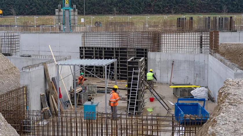 Il cantiere del velodromo di Spresiano