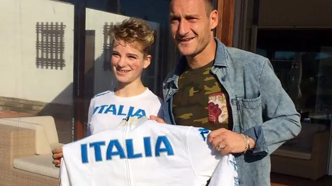 Bebe Vio con Francesco Totti