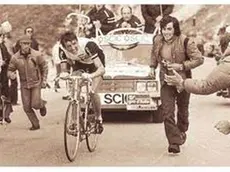 Baronchelli all'attacco sulle Tre Cime al Giro 1974