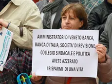 Borghesi Montebelluna protesta davanti sede Veneto Banca