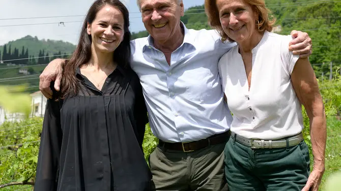 Primo Franco con la moglie Annalisa e la figlia Silvia