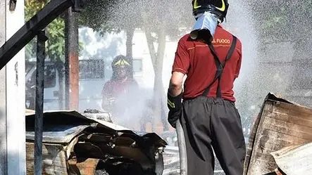 FERRETTI -DINO TOMMASELLA - JESOLO LIDO - INCENDIO AL CAMPING DON BOSCO PINETA - INTERVENTO DEI VIGILI DEL FUOCO