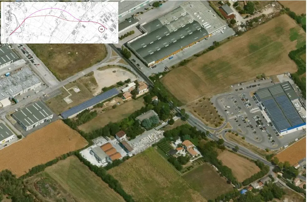 il progetto e la vista dall'alto