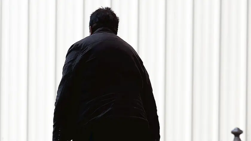 Silhouette of woman.