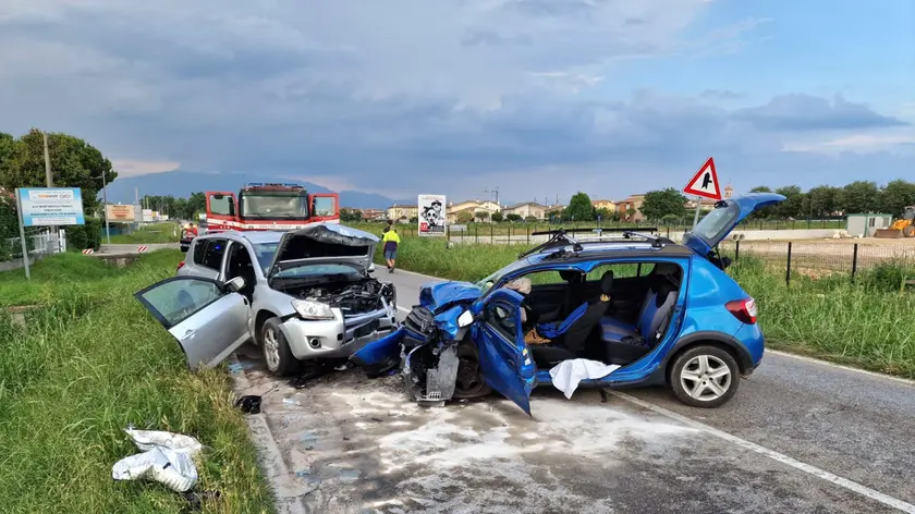 L'incidente a Caerano in via Viganò
