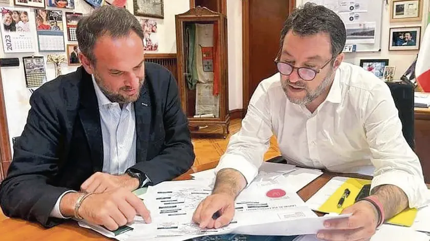 Il sindaco Conte con il ministro Salvini