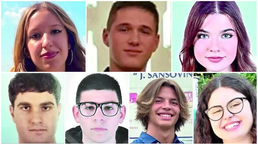 Dall'alto a sinistra, in senso orario: Angela Zamuner, Riccardo Rorato, Anna Manfrin, Chiara Zanchettin, Francesco Turchetto, Riccardo Bianco, Simone Battistella