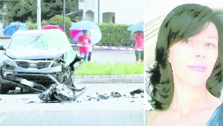 La scena dell'incidente e l'imprenditrice Federica Scottà