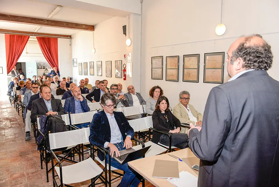 Borghesi Montebelluna presentazione progetto arredo urbano, intervento del sindaco Marzio Favero