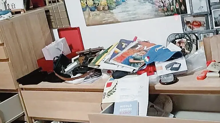 La camera di uno dei derubati di Vittorio Veneto