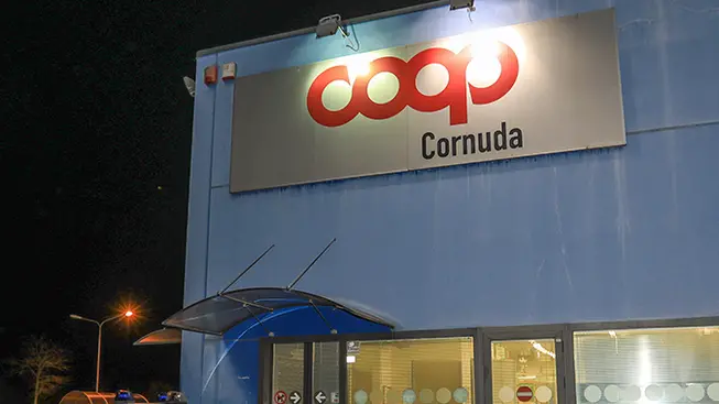 Filippi Cornuda rapina al supermercato COOP