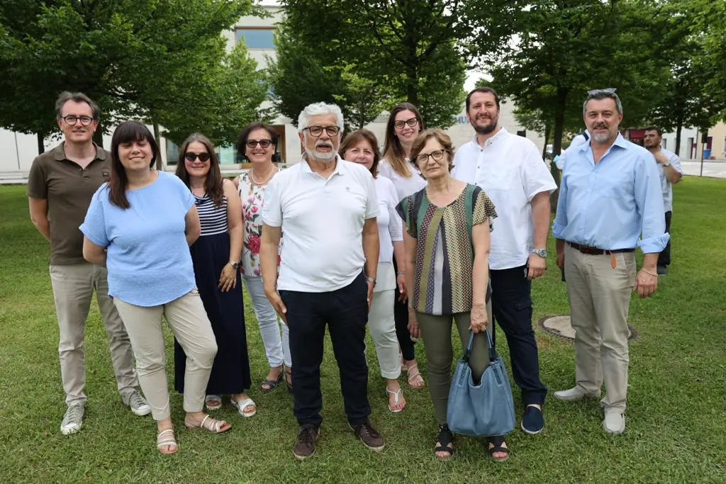 Gianni Montesel e la squadra di Susegana