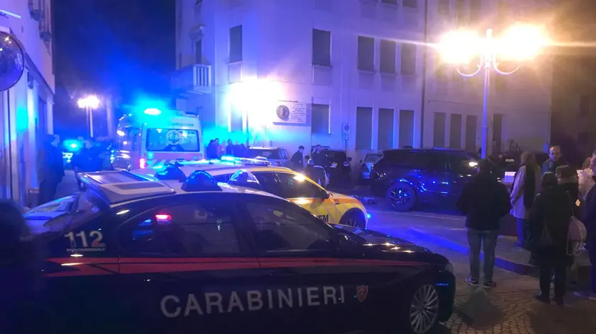 Il luogo dell'accoltellamento, in pieno centro a Treviso