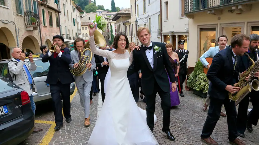 Ferrazza Asolo matrimonio Rockefeller arrivo uscita degli sposi