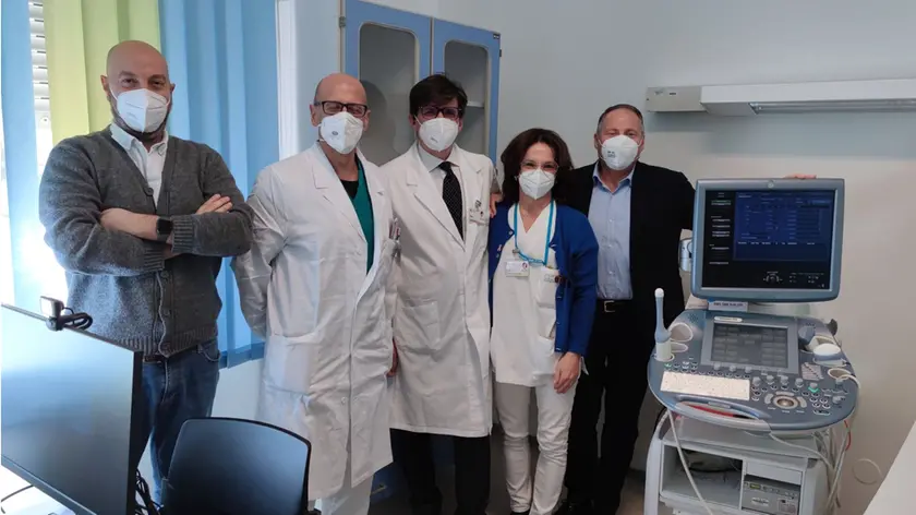 L'équipe del Centro di diagnostica prenatale dell'ospedale di Conegliano e il dg dell'Ulss 2 Francesco Benazzi