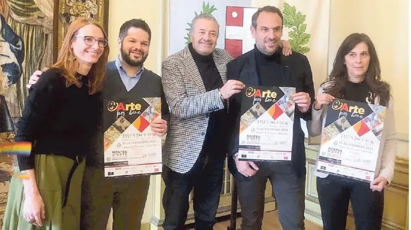 Da sinistra, Gloria Tessarolo, Nicola Zelco, Giampaolo Zorzo, il sindaco Mario Conte e Simonetta Rinaldi