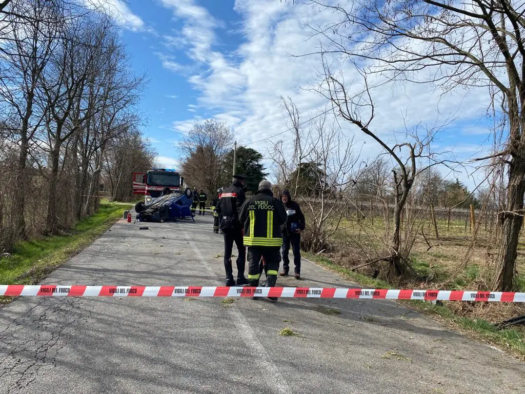 La strada chiusa al traffico