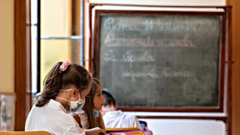 14/09/2020 Roma, Istituto Paritario Pio IX, riapertura delle scuole dopo sei mesi di chiusura forzata dovuta all'emergenza Coronavirus. Nella foto la chiesa della scuola trasformata in un' aula
