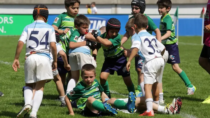 Un'azione di gioco durante le finalissime domenica a Monigo
