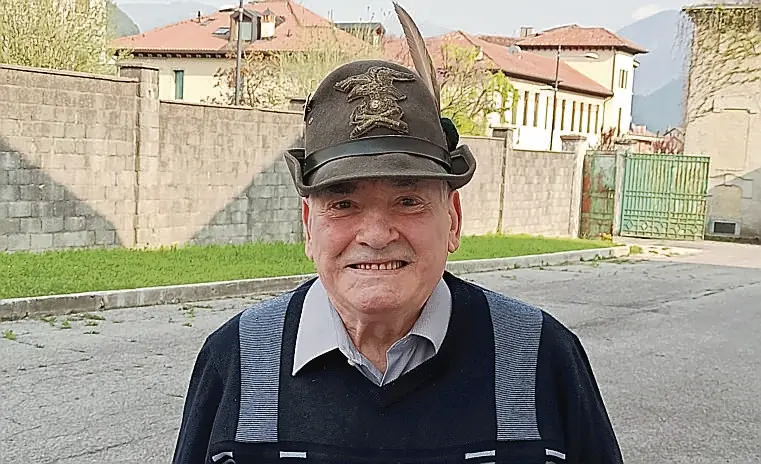 L’alpino Vittorio Ferracin, 93 anni, di Feltre