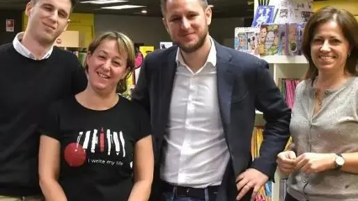 Da sinistra Tommaso Lovat, Carlotta Borghi, Nicolò Lovat e Paola De Va