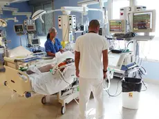 20090922 - CESENA - HTH - INFLUENZA A: MORTA PAZIENTE CESENA CON VARIE PATOLOGIE. Il reparto di terapia intensiva dell'ospedale Bufalini a Cesena oggi 22 settembre 2009. E' morta alle 3.40 della scorsa notte al Bufalini di Cesena la paziente di 57 anni affetta da influenza A H1N1 ricoverata dal 31 agosto dopo una grave sindrome respiratoria che ha determinato irreversibili complicanze...ANSA/PASQUALE BOVE /DC