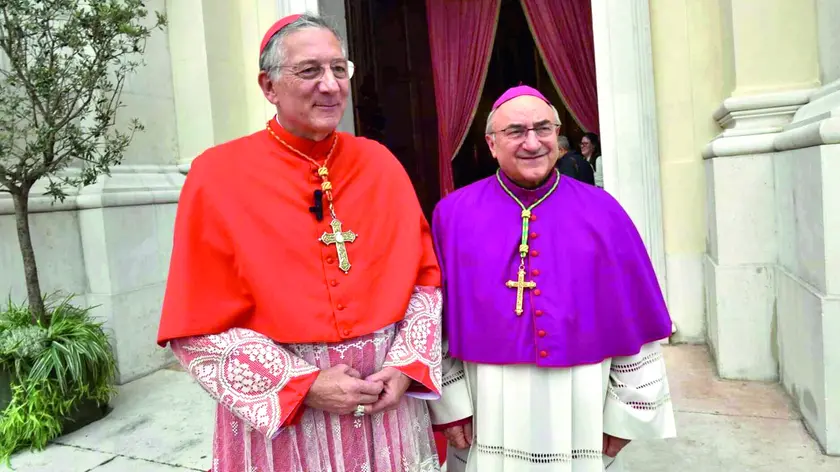 Il patriarca Francesco Moraglia con il vescovo Corrado Pizziolo