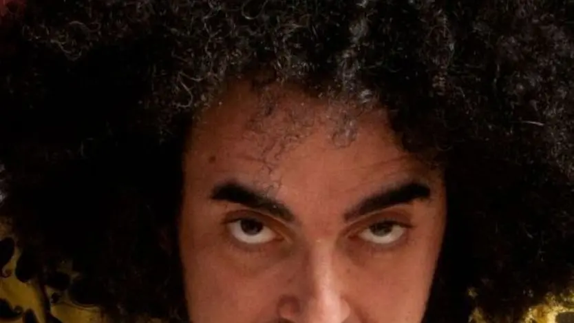 CapaRezza, portrait in the studio of artist Sebastiano Ciarcia. Laurel Canyon, Los Angeles, California. 18 January 2014.